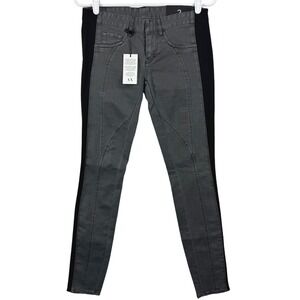 Armani Exchange Women's J22 Legging Low Rise Super Skinny‎ Gray Black 2 Pants